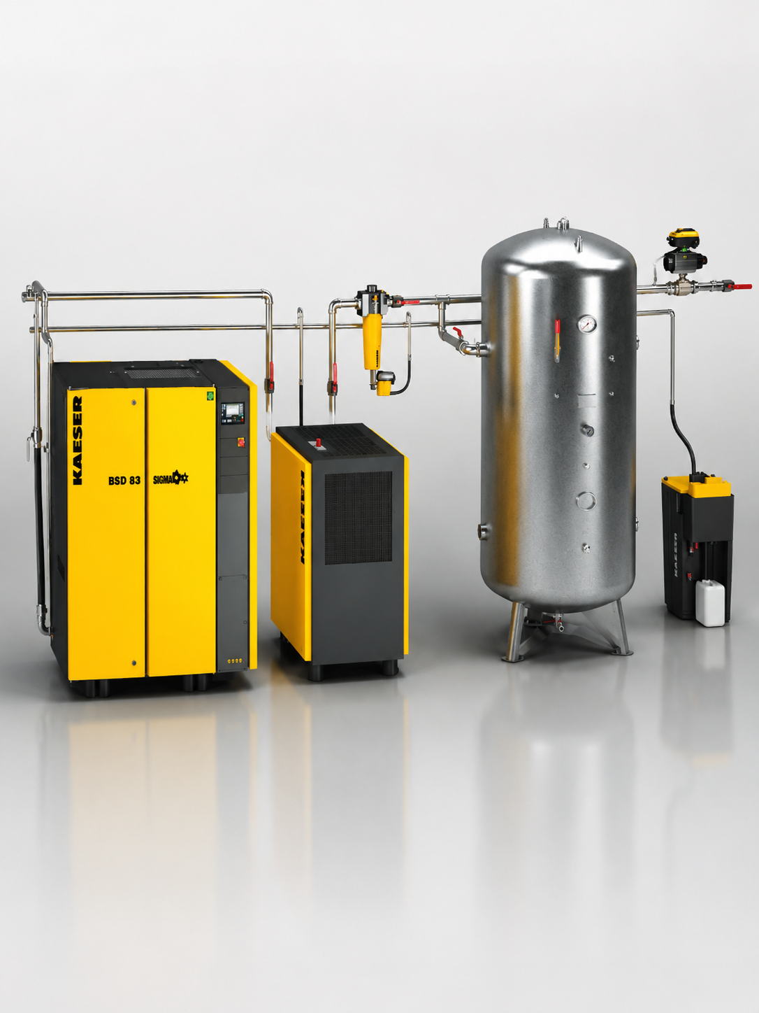 Sistema industrial de aire comprimido